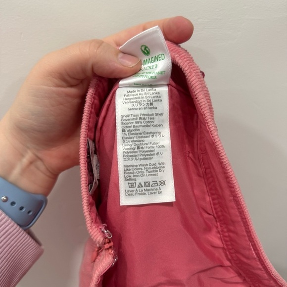 J. Crew Factory Corduroy Button Front Mini Skirt Pink Size 0 - Picture 5 of 6